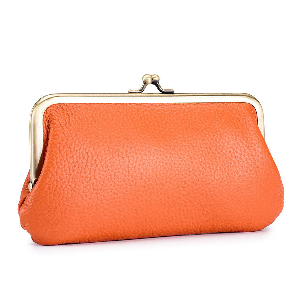 Clutch Female Genuine Leather Simple Long Handbags