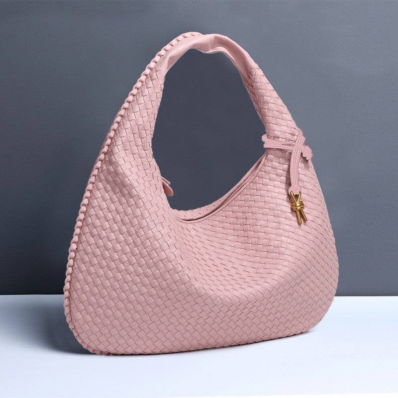 Women's Large Capacity Handmade Woven Fashion Underarm Bags