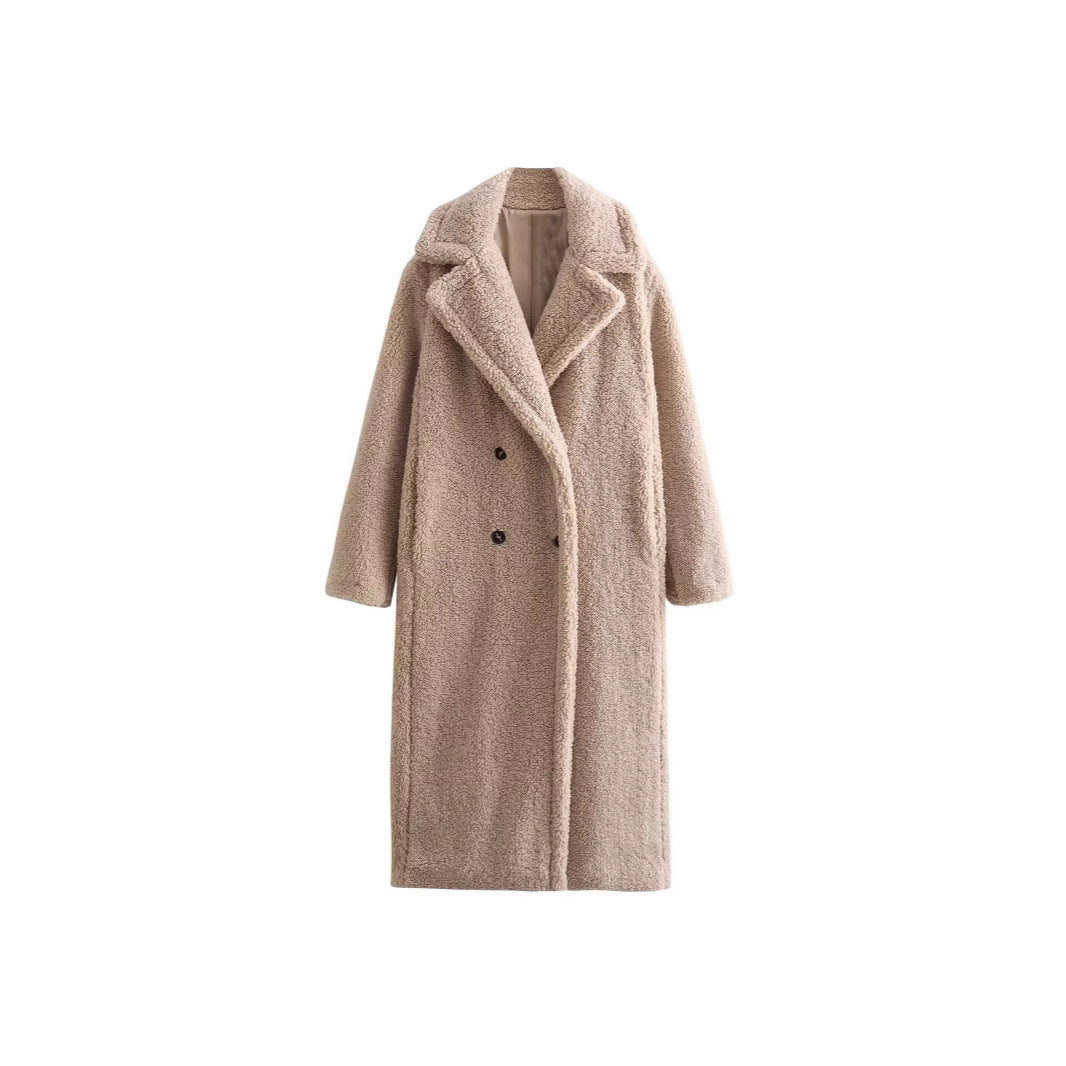 Women's Autumn French Design Fashion Fleece Long Clothing