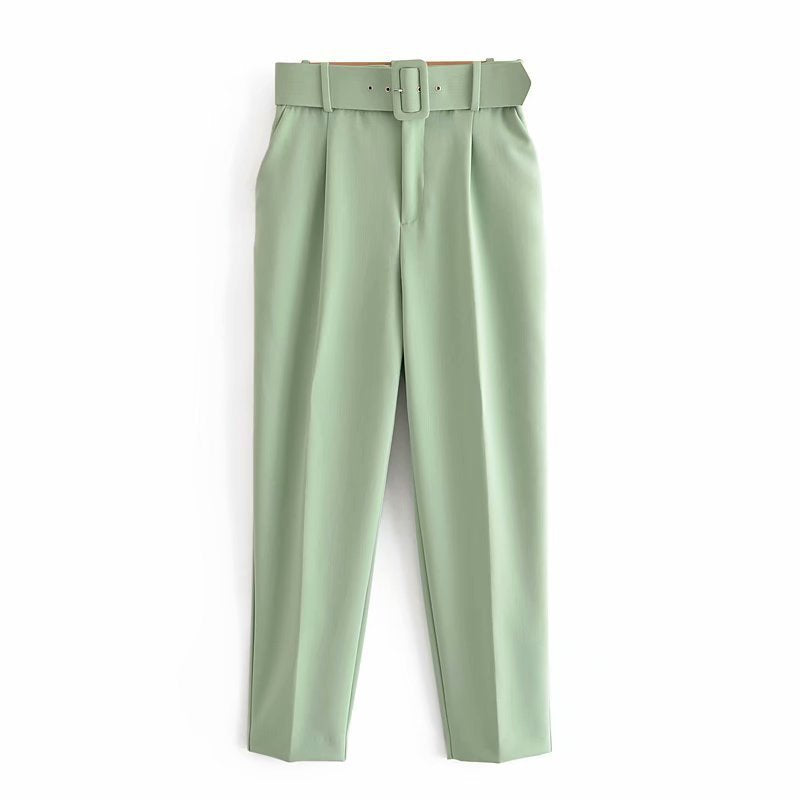 Women's Spring Pleated Harem Casual Solid Color Pants