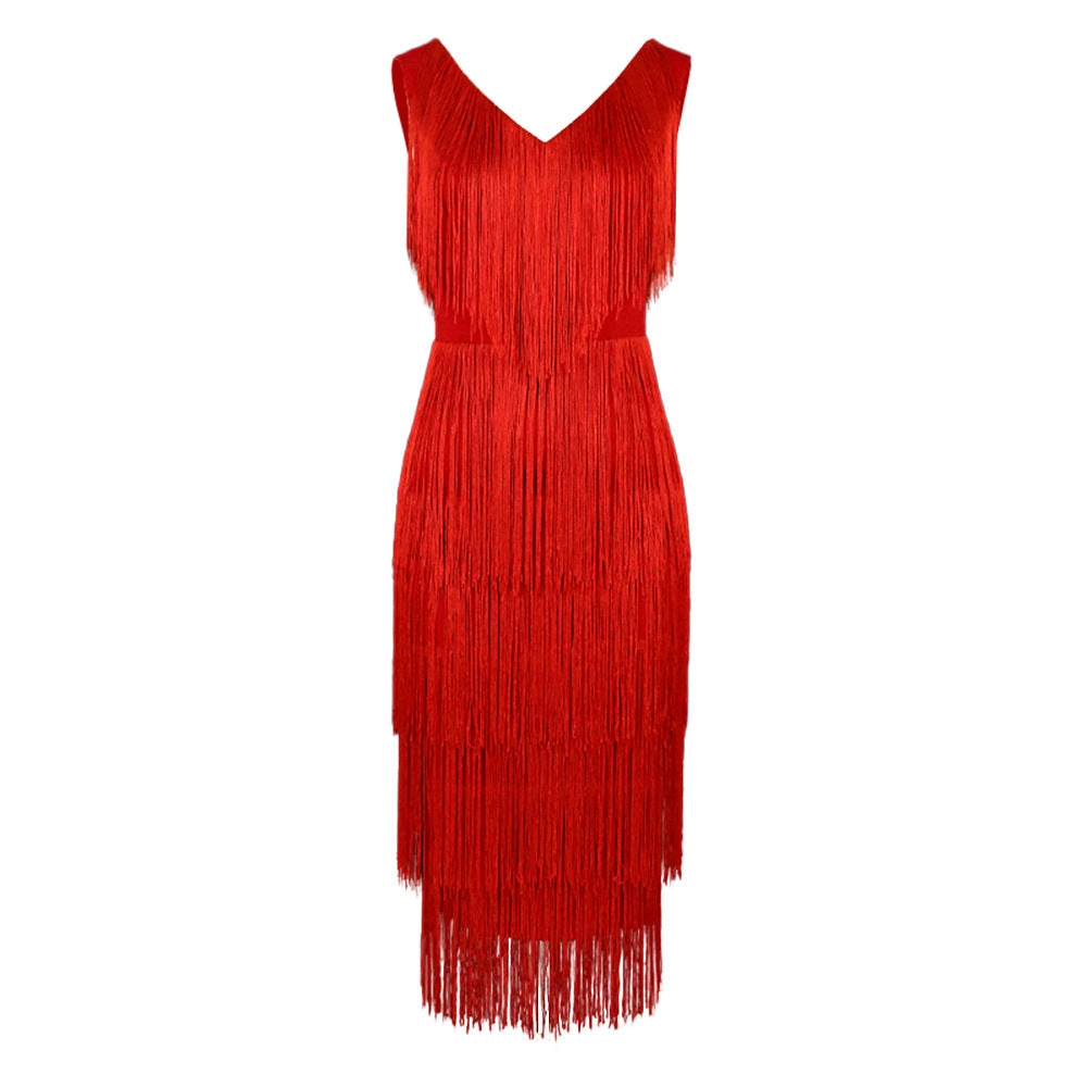 Tassel High-waisted Elegant Banquet Event Dress Dresses