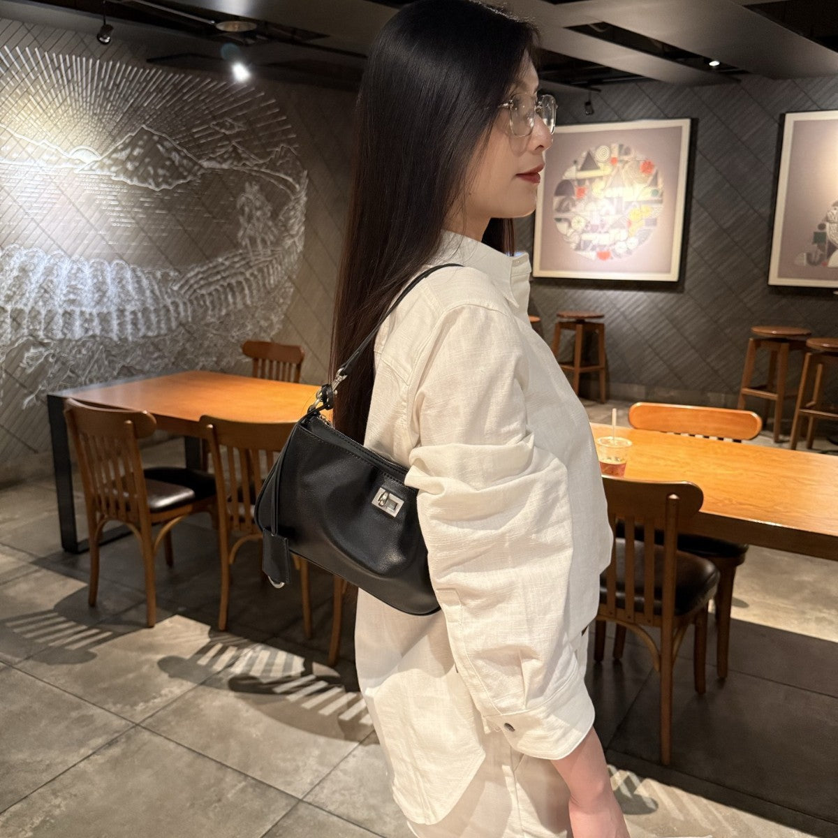 Spring Wear Underarm Mini Motorcycle Baguette Bags