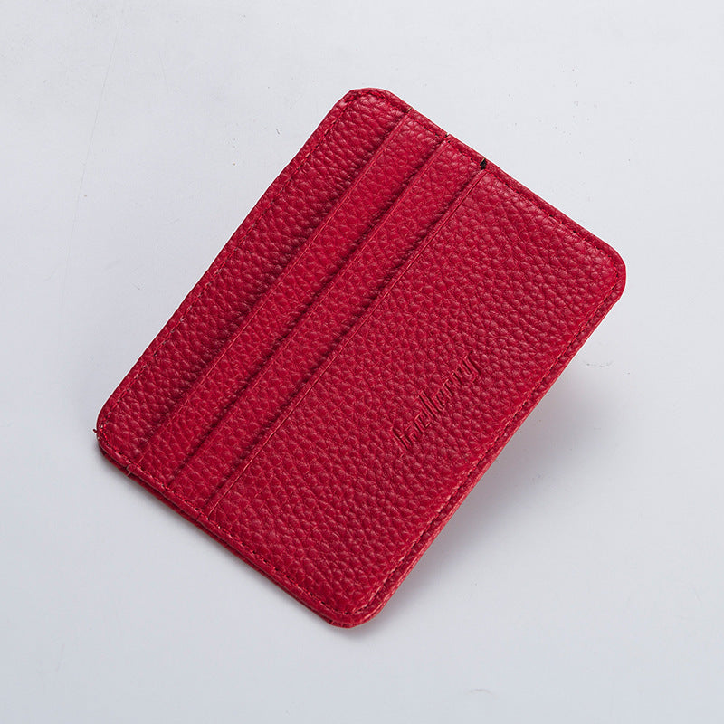 Men's Korean Style Simple Mini Multiple Slots Card Holder
