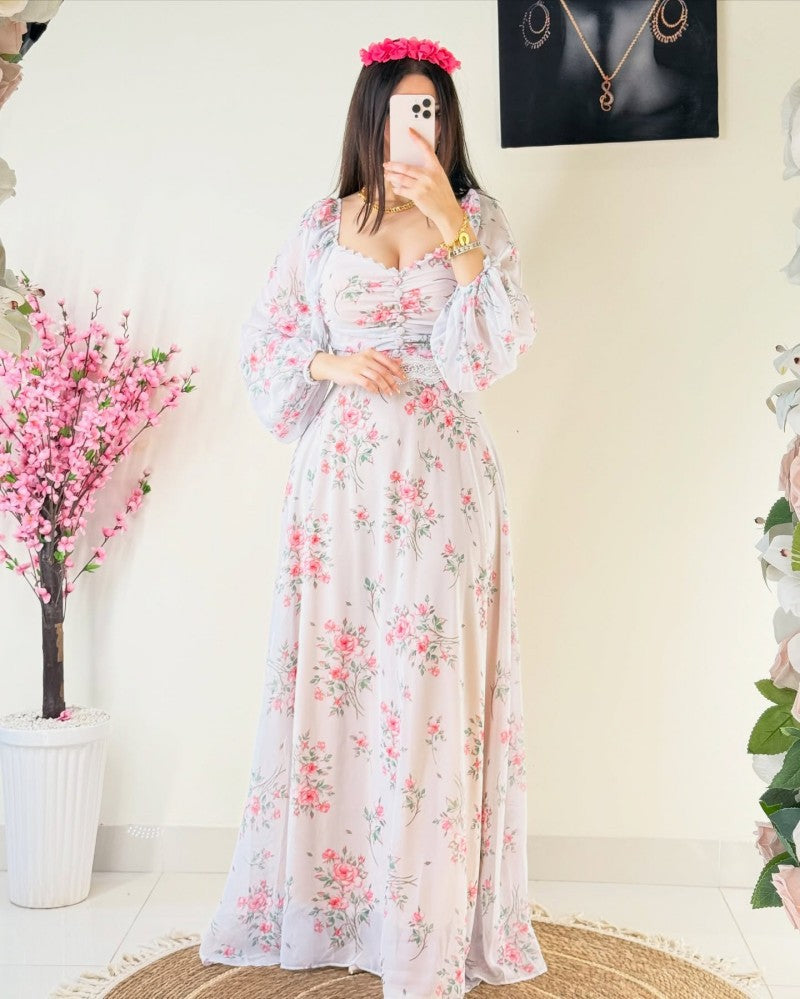 Women's Clothes Chiffon Printed Lace Dress Dresses