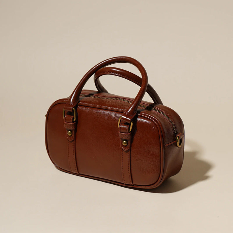 First Layer Cowhide Minority Bowling Vintage Handbags