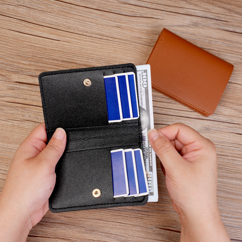 Women's Lightweight Document Mini Clamp Unisex Credit Ladies Wallets