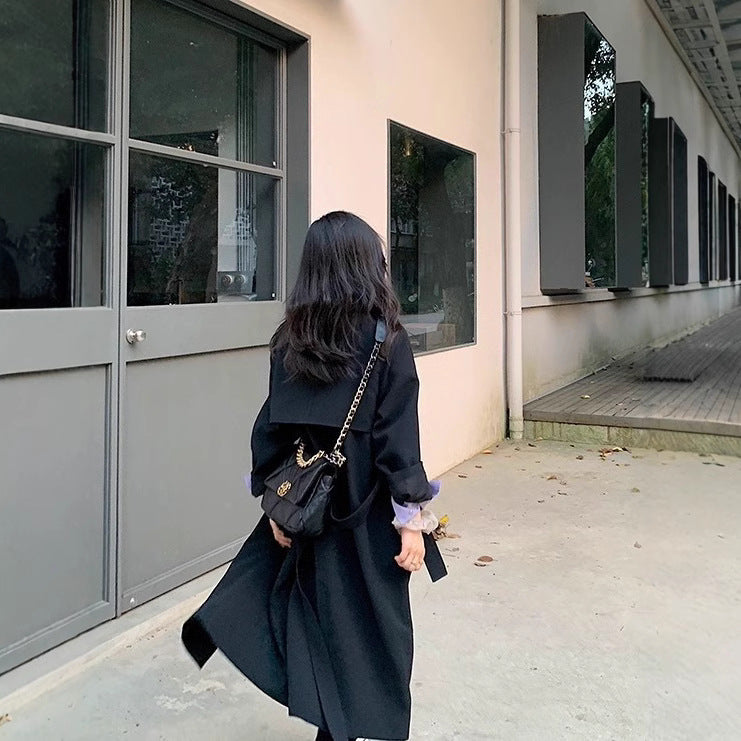 Women's Small Korean Style Draping Casual Trendy Coats