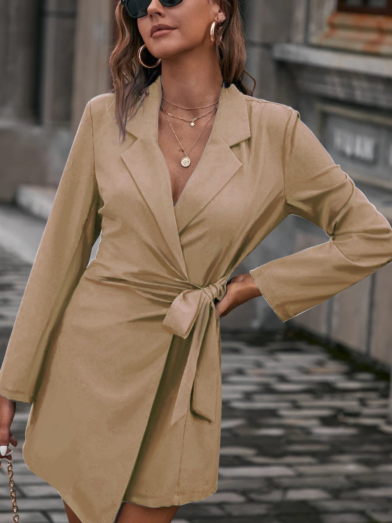 Graceful Casual Loose Candy Color Mid-length Small Suit