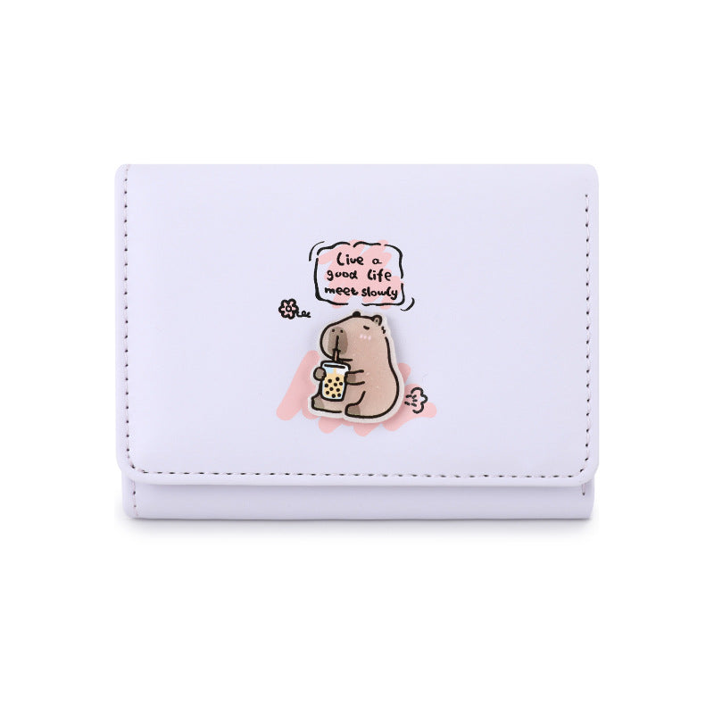 Popular Cartoon Cute Pink Storage Document Ladies Wallets