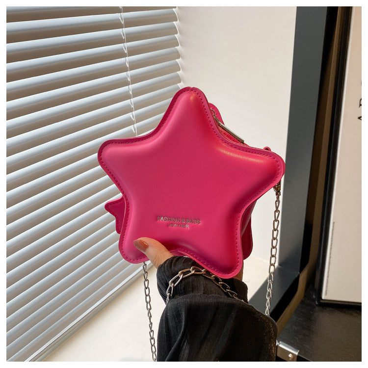 Women's Chain Five-pointed Star Box Fashion Crossbody Bags