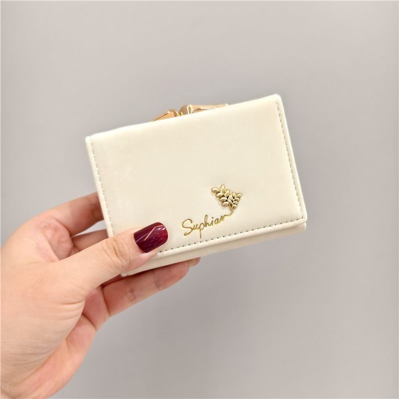 Women's Style Veet Fresh Flower Clip Mini Ladies Wallets