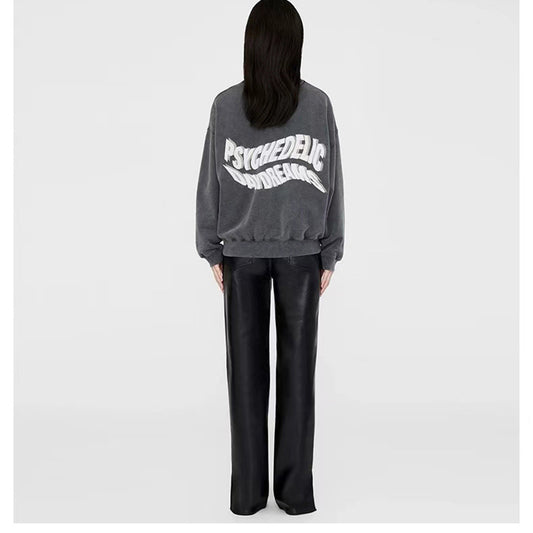 Women's North American Niche Deformation Word Printing Sweaters