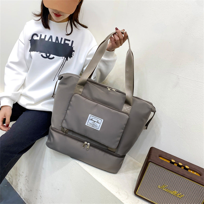Women's Trendy Large Capacity Folding Pending Short Travel Bags