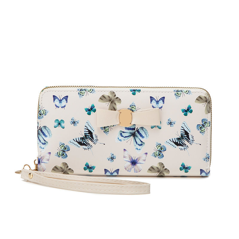 Fashion Long Butterfly Floral Simple Fresh Ladies Wallets