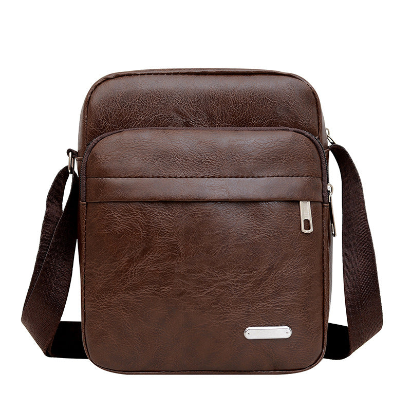 Men's Leather Trendy Large Capacity High Sense Men's Messenger Bags
