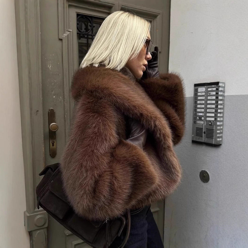 Winter Imitation Fur Furry Environmental Protection Coats