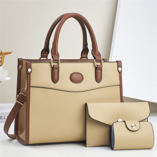 Women's Fashion Combination Soft Leather Set Large Handbags