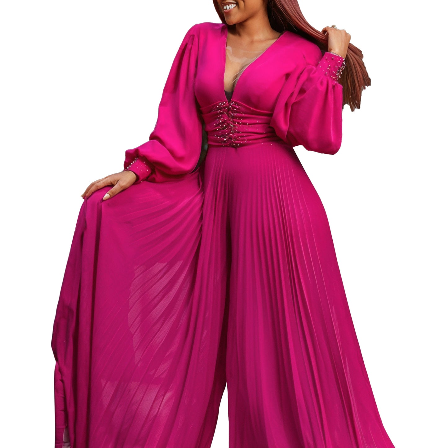 Mesh Fashion Casual Loose Wide Leg Pants
