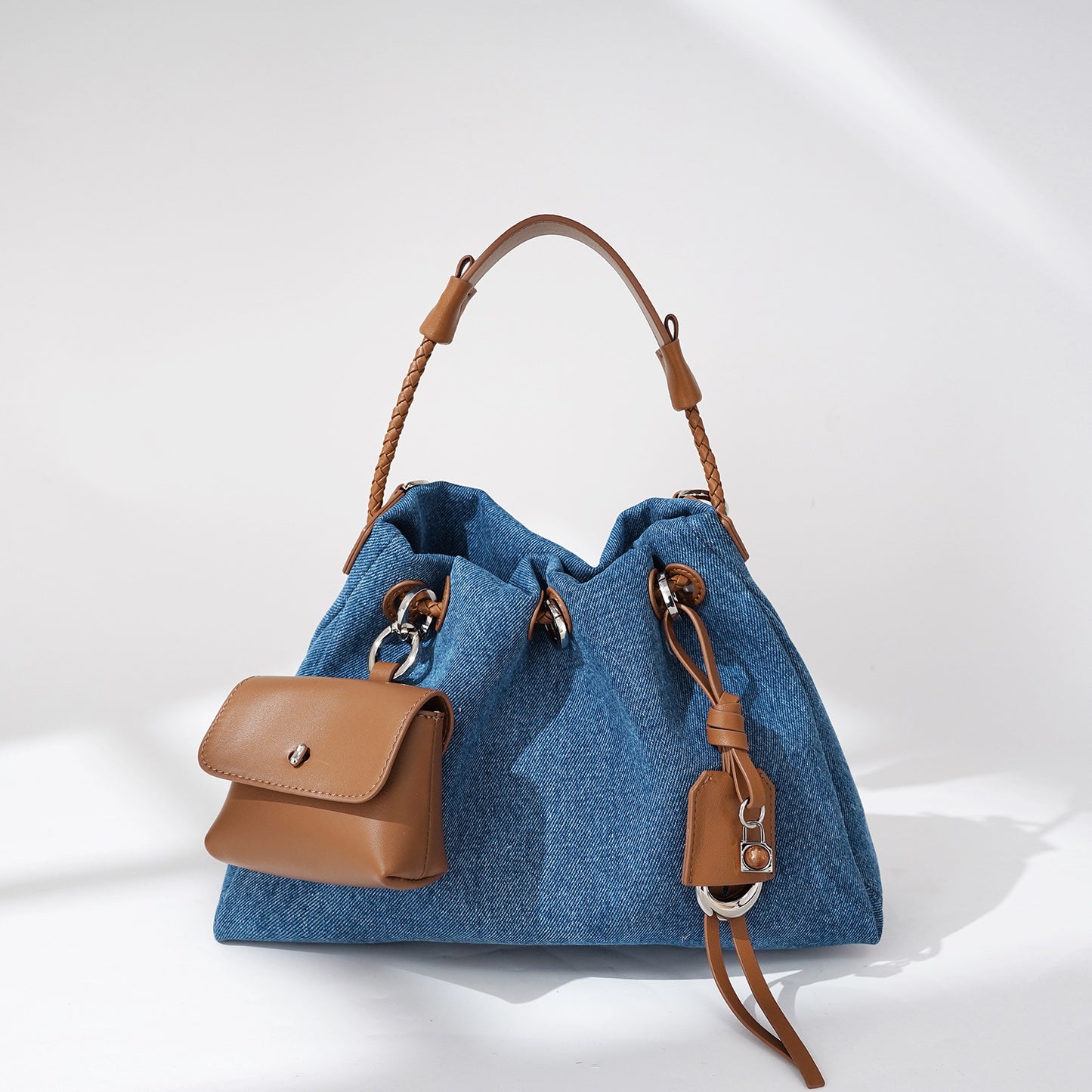 Denim Genuine Leather Design High-grade Fashion Crossbody Bags