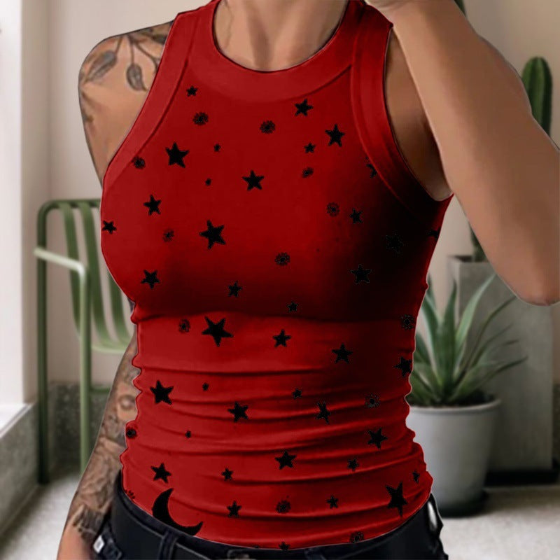 Women's Wear Round Neck Sexy Summer Camouflage Vests