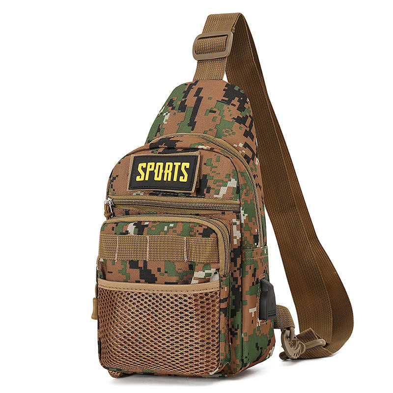 Men's Charming Nylon Cross-country Camouflage Fashion Men's Chest Bags