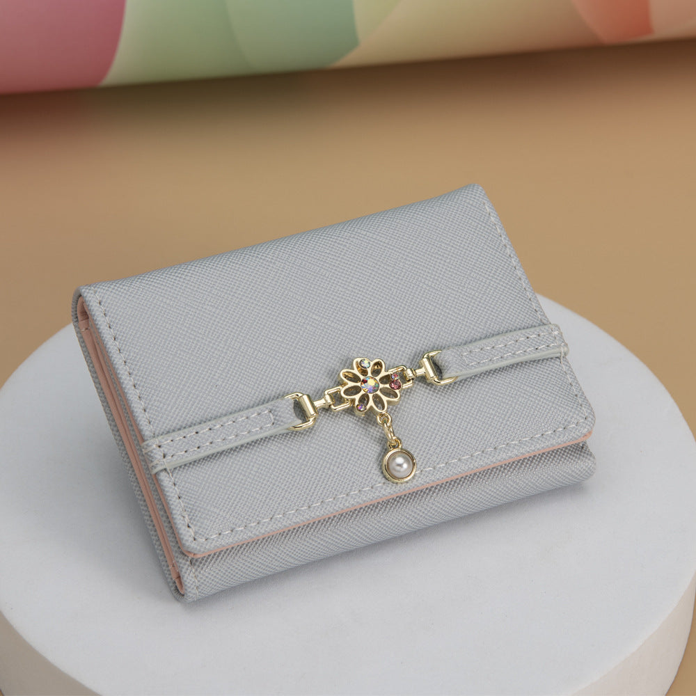 Women's Korean Style Fresh Chain Cartoon Thin Ladies Wallets