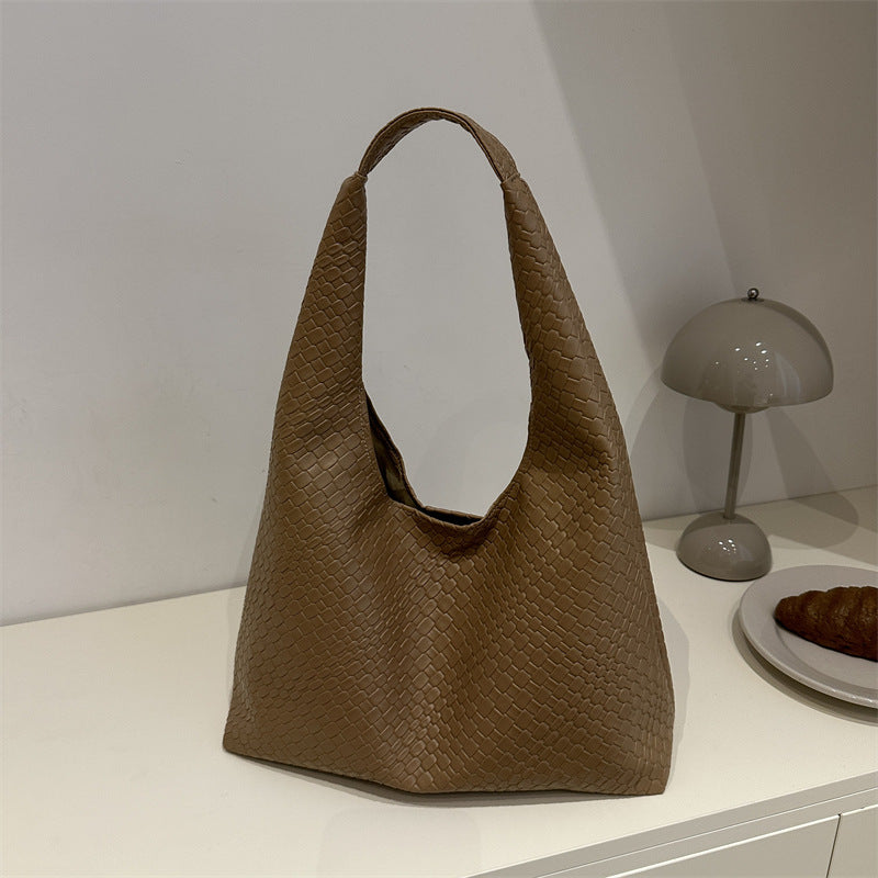 Retro Large Capacity Solid Color Popular Tote Bags
