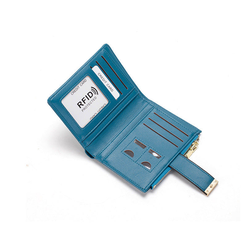 Women's Short Fashion Trend Passport Large Capacity Multiple Slots Ladies Wallets