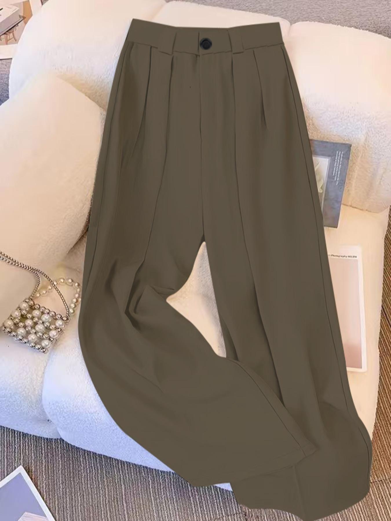 High Waist Wide Leg Casual Mopping Floor Pants