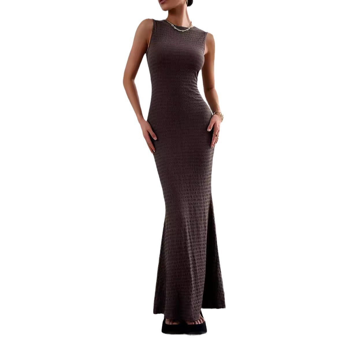 Classy Women's Retro Gentle Style Sleeveless Dress
