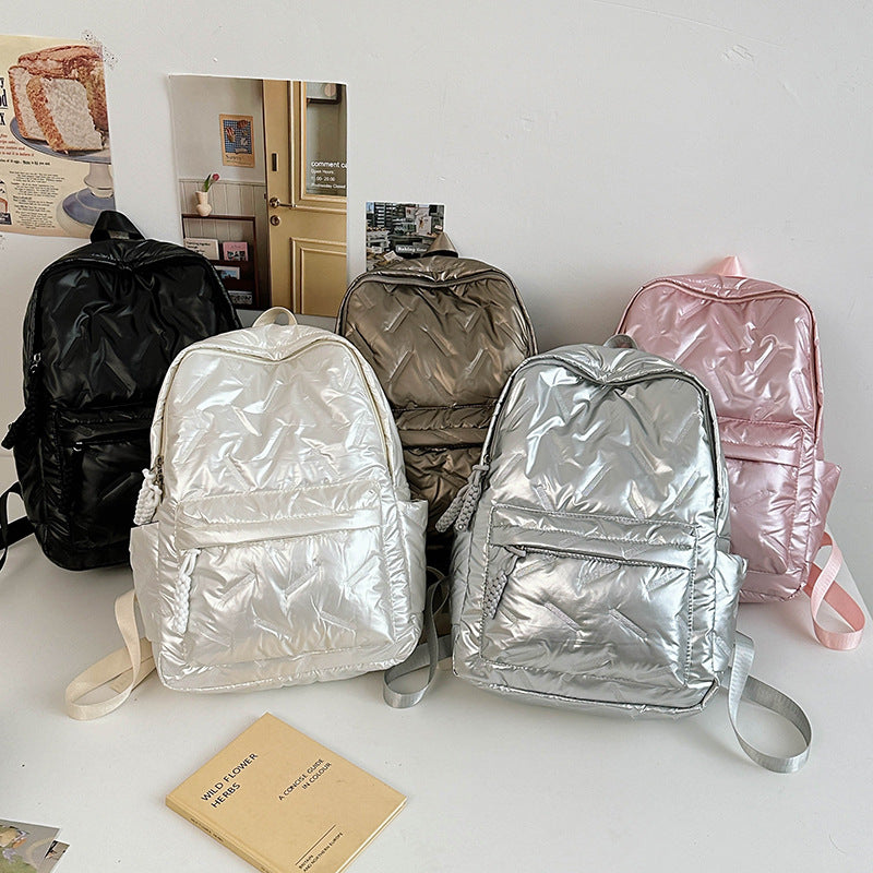 Women's & Men's & Large Capacity Cotton Clothing Couple Middle School Students' Schoolbags