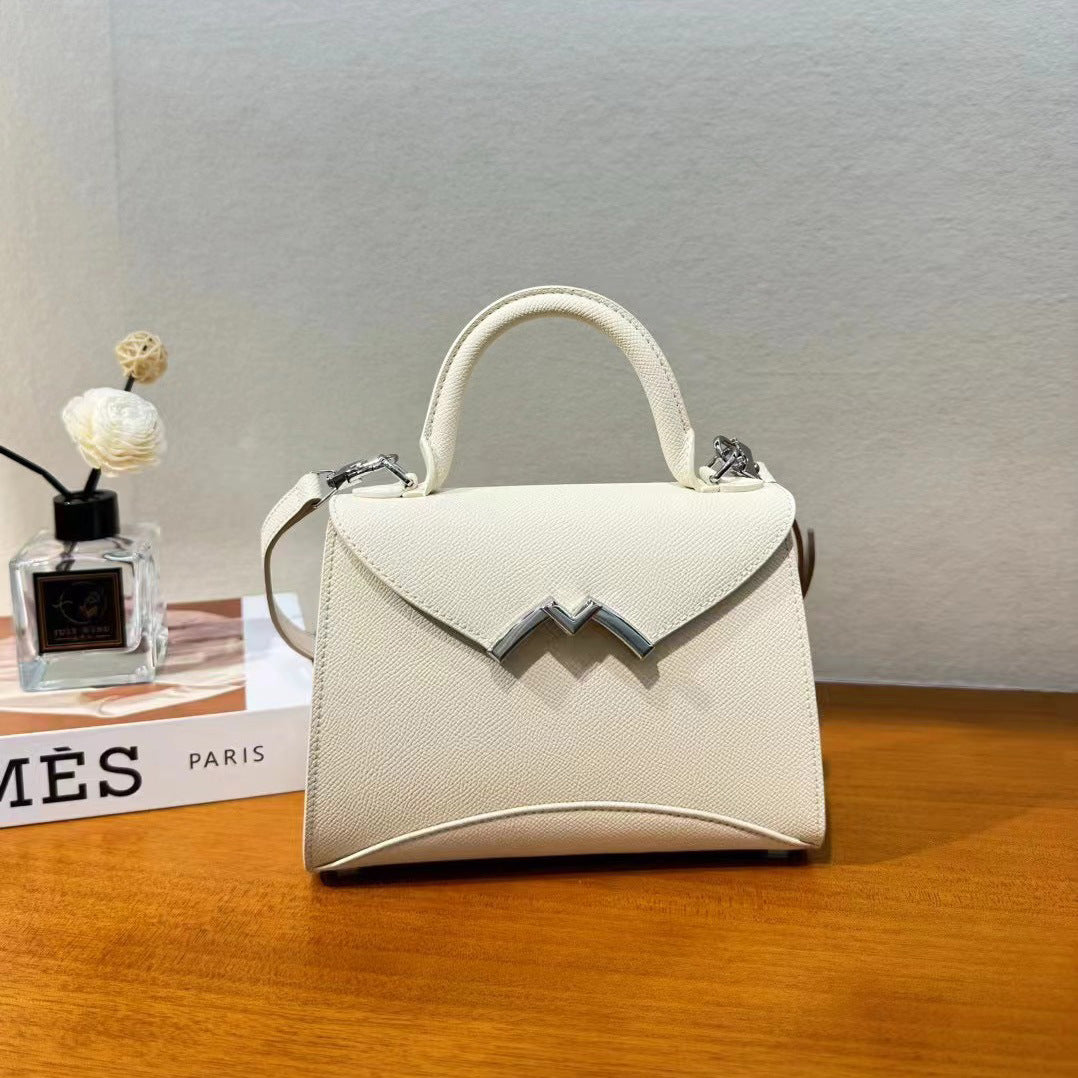 Women's Palm Print Genuine Leather Hand Holding Crossbody Bags