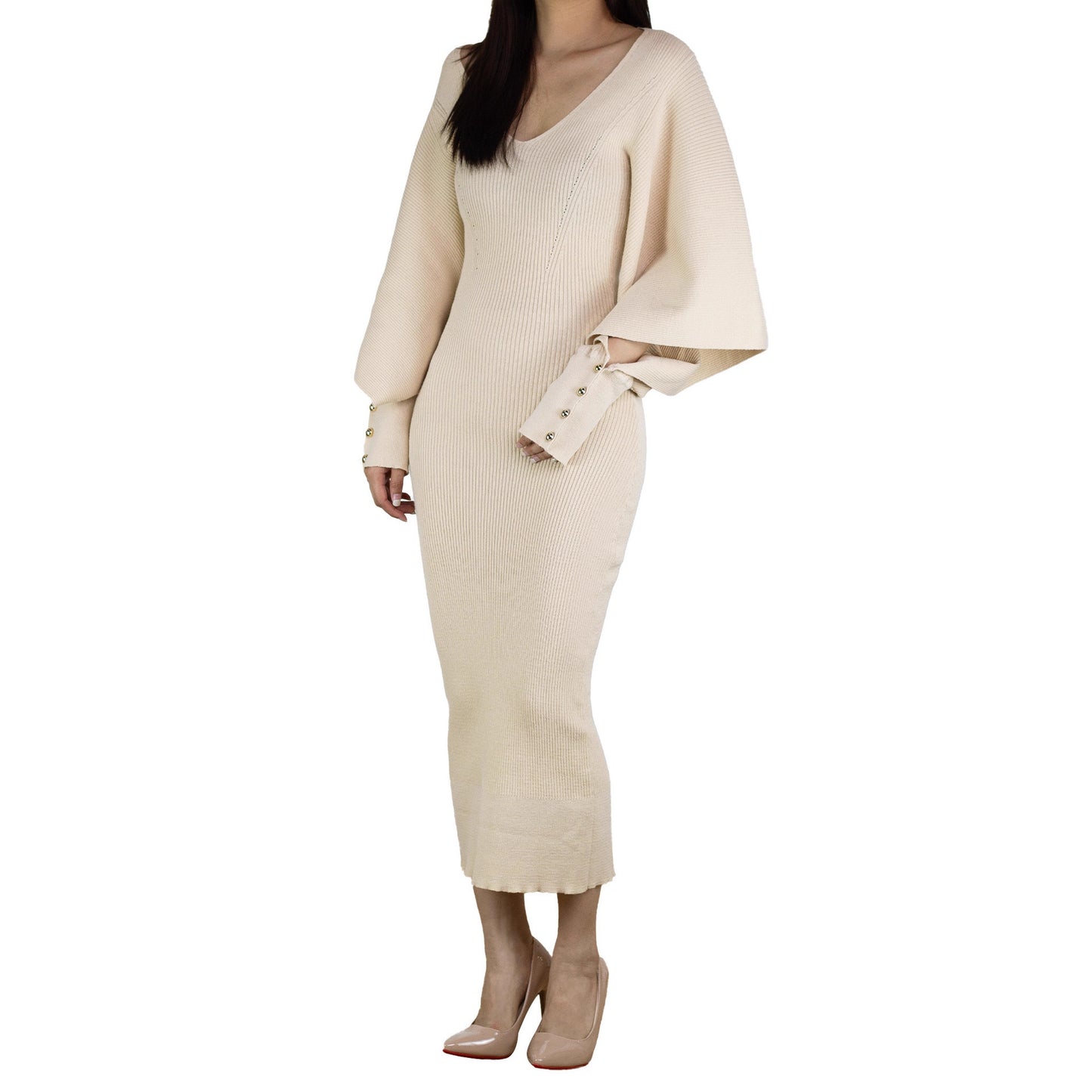 Women's Sexy Knitted Dress Large Slim Knit Dresses