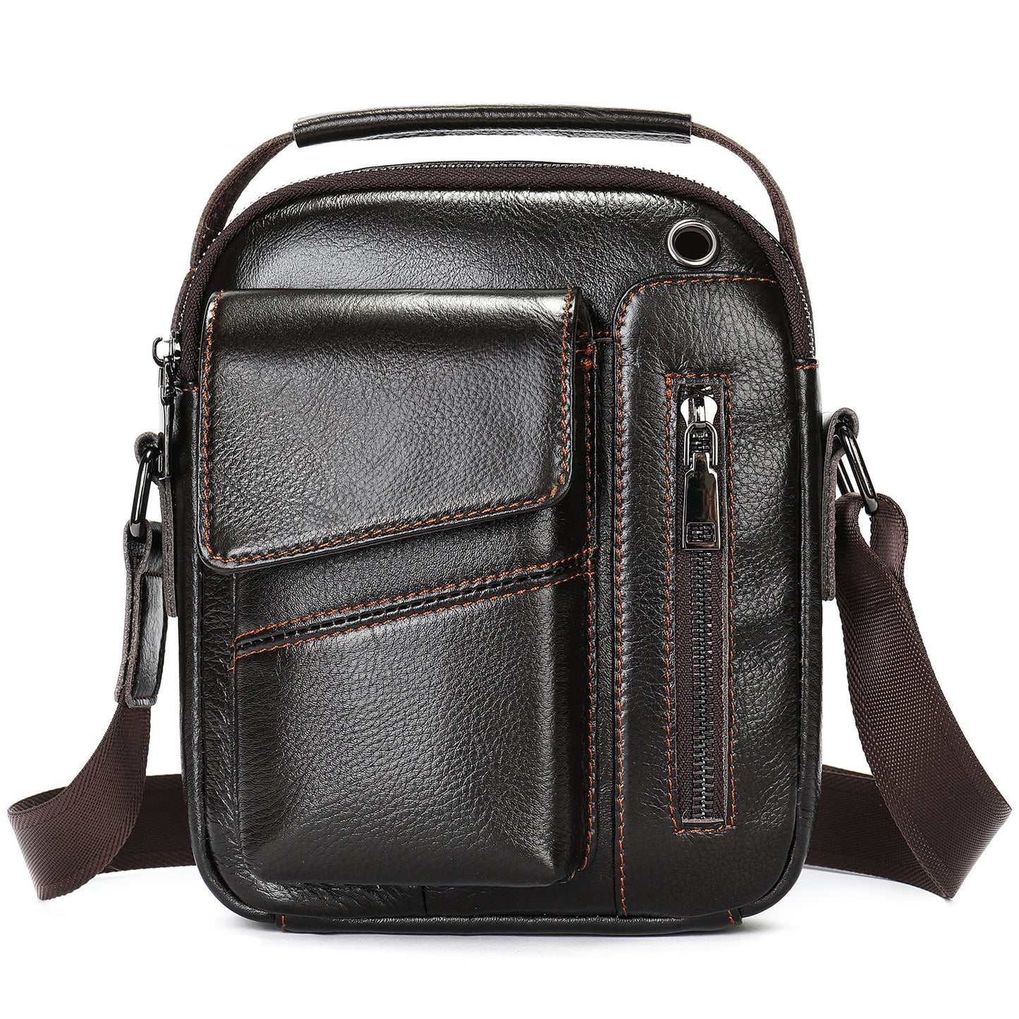 Men's Versatile Glamorous Leather First Layer Men's Messenger Bags