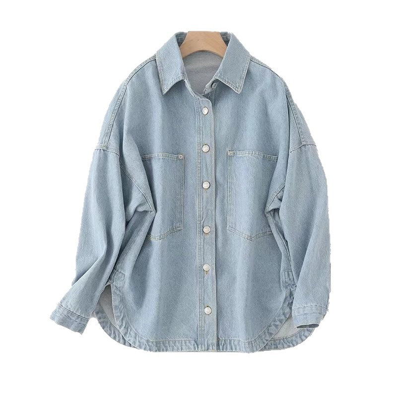 Women's Spring City Leisure Washed-out Denim Jackets