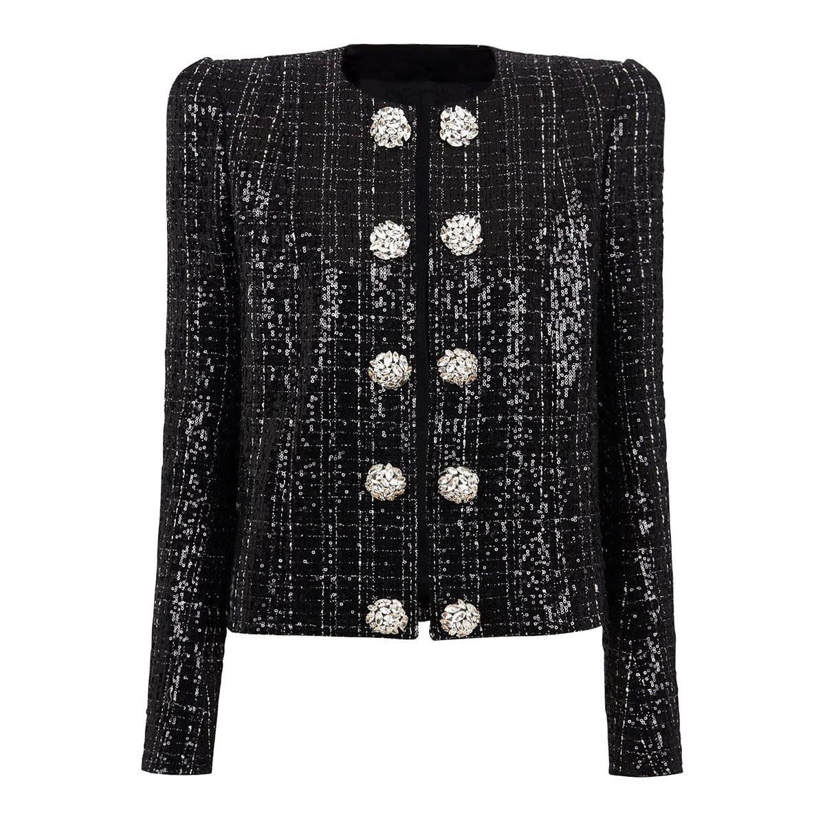 Women's Fashion Sequined Diamonds High Quality Coats