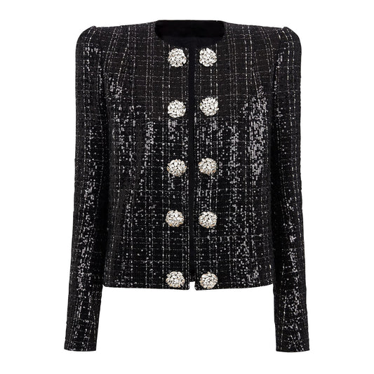Women's Fashion Sequined Diamonds High Quality Coats