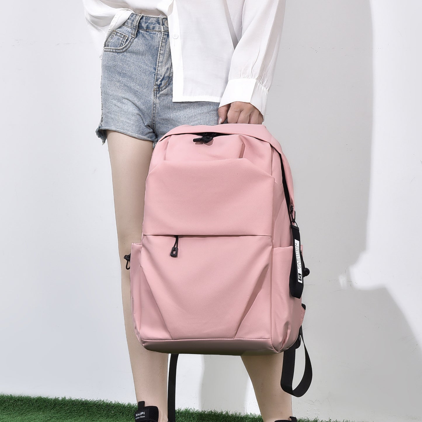 Men's Large Capacity Solid Color Simple Computer Backpacks