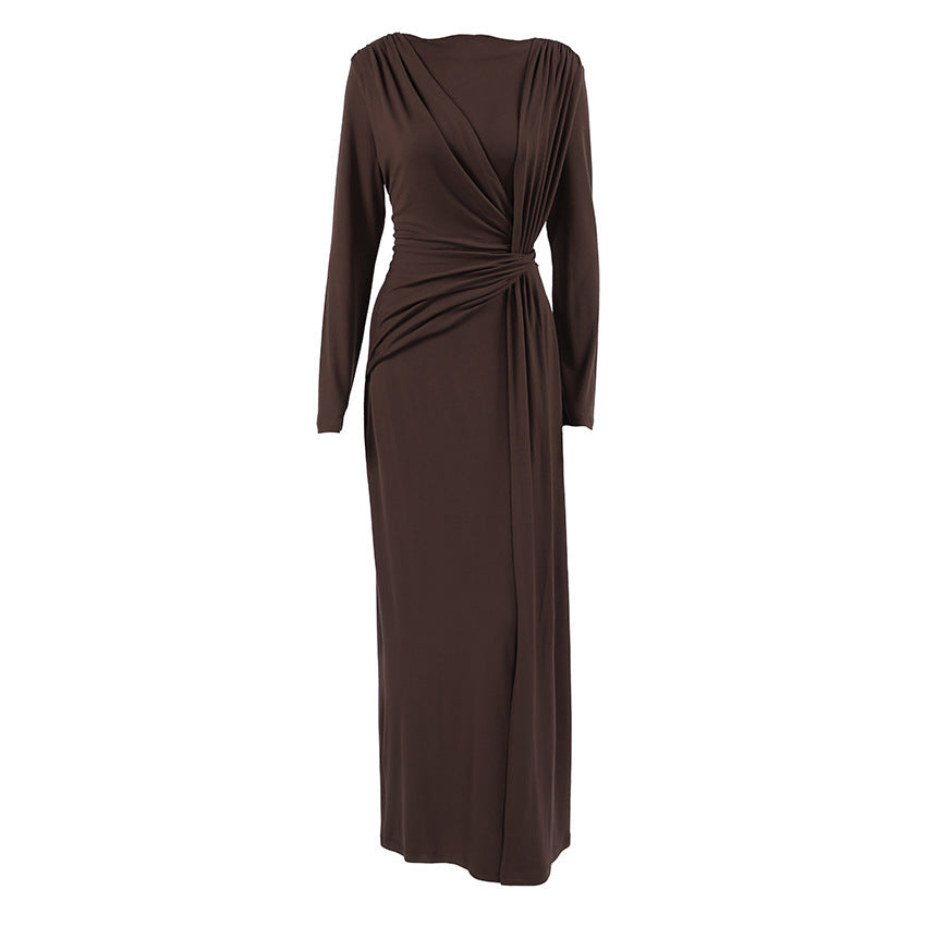 Women's Autumn Design Sense French Dress Long Dresses