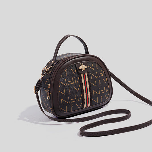 Women's Letter Printing Portable Bee Ribbon Fashion Shoulder Bags