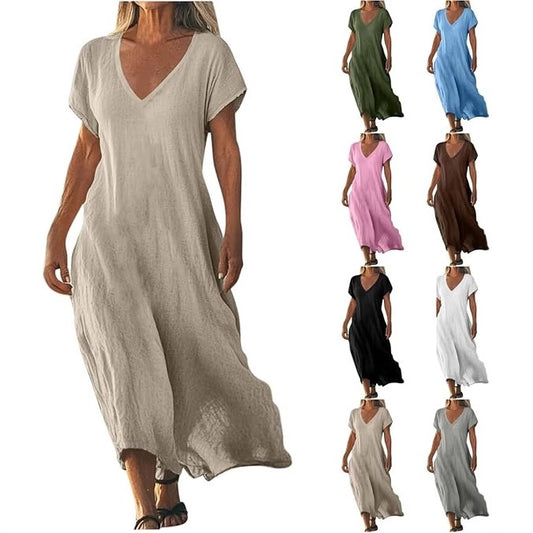Women's Cotton Linen Summer High-grade Temperament Female Skirts