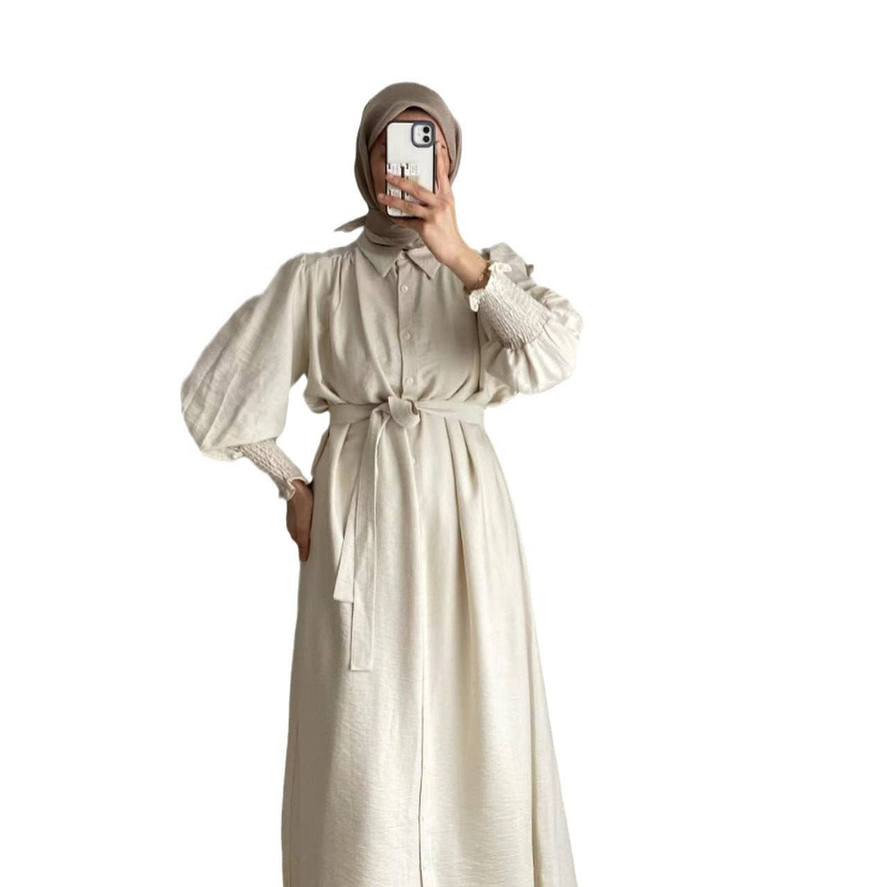 Women's Style Commuting Elegant Simple Turn-down Collar Dresses