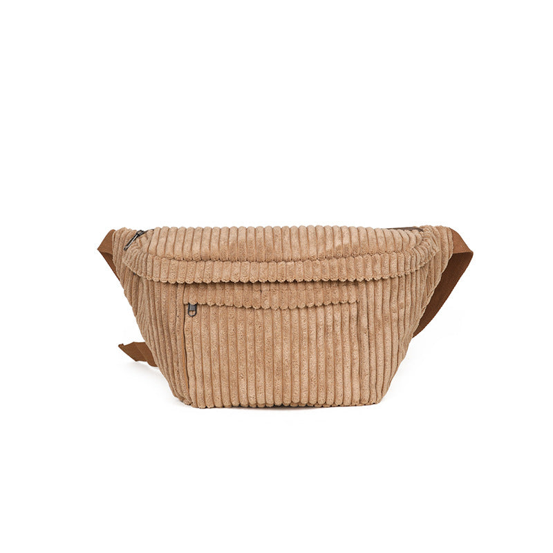 Men's Large Capacity College Style Simple Corduroy Bags