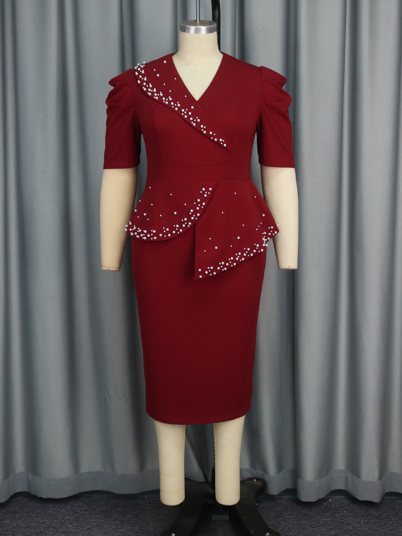 Women's Glamorous Large Ruffled Slimming Dress Dresses