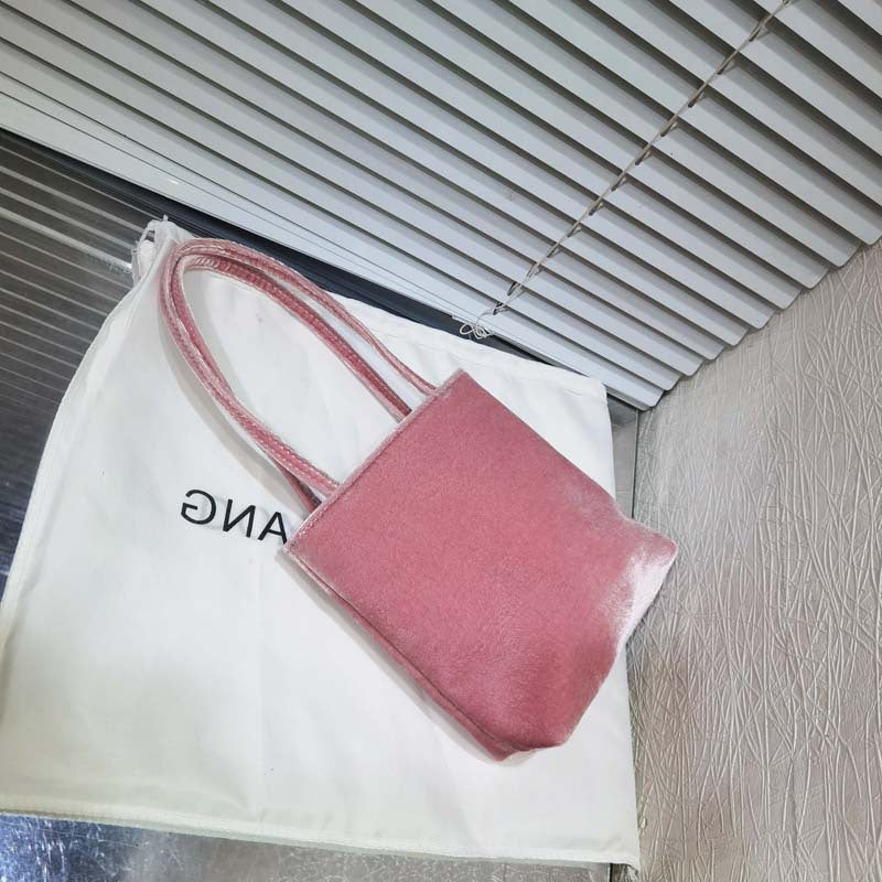 Women's Niche Retro Imported Veet Cell Clutch Handbags