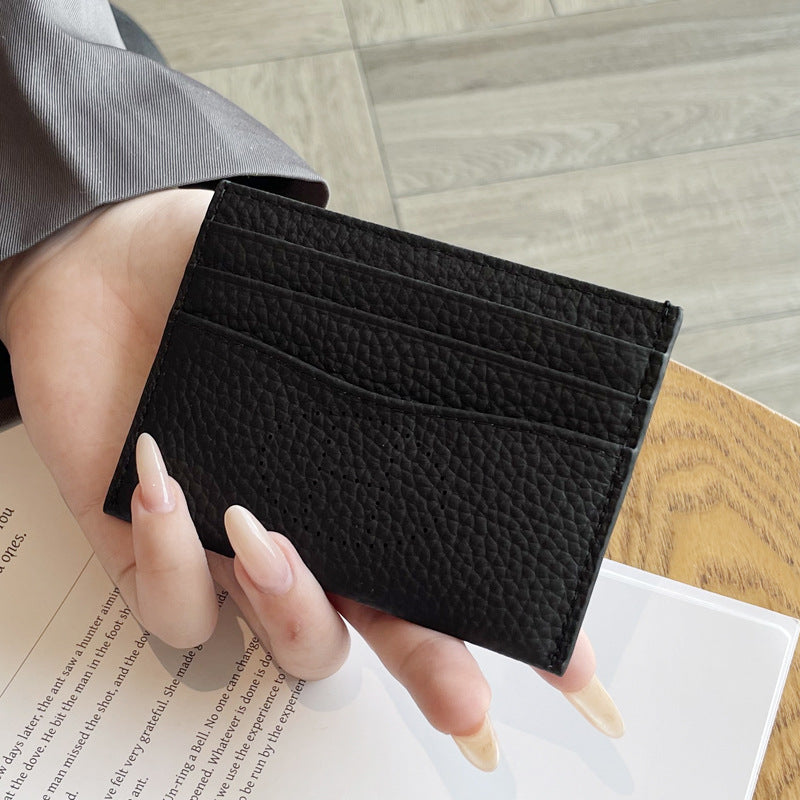 Women's One-piece Genuine Leather High-grade Cowhide Style Card Holder