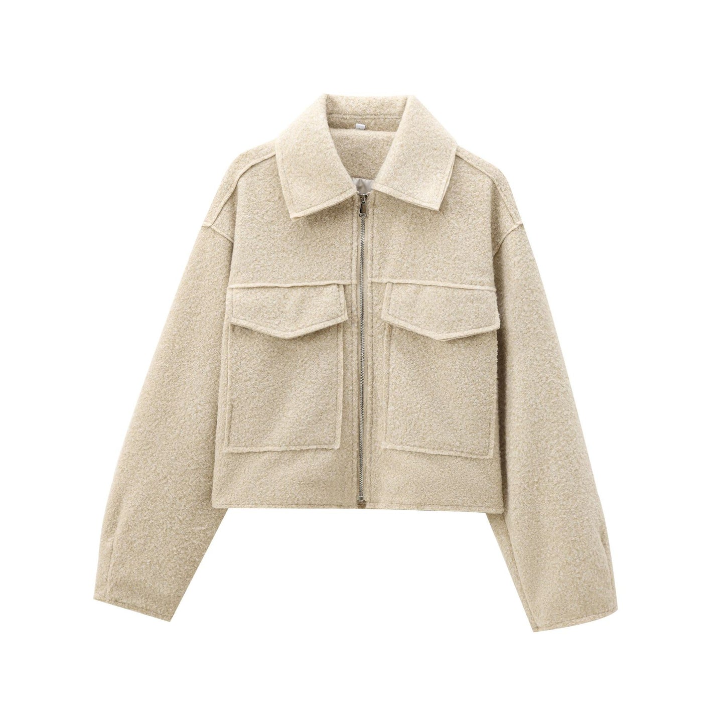 Women's Elegant Temperament Leisure Bead Leather Coats