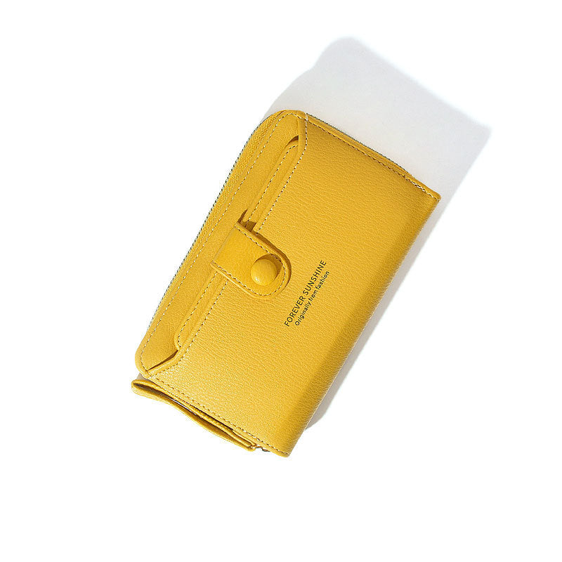 Korean Fashion Female Long Zip Simple Ladies Wallets