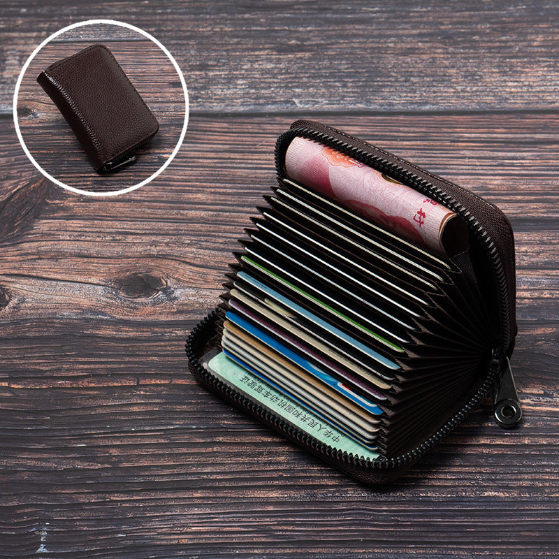 Women's & Men's & Expanding Versatile Large Capacity Zipper Card Holder