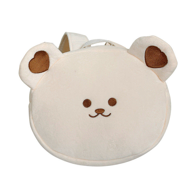 Super Cute Cartoon Furry Doll Round Kindergarten School Bags